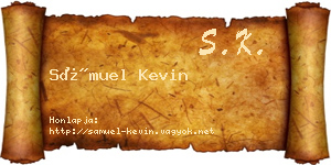 Sámuel Kevin névjegykártya